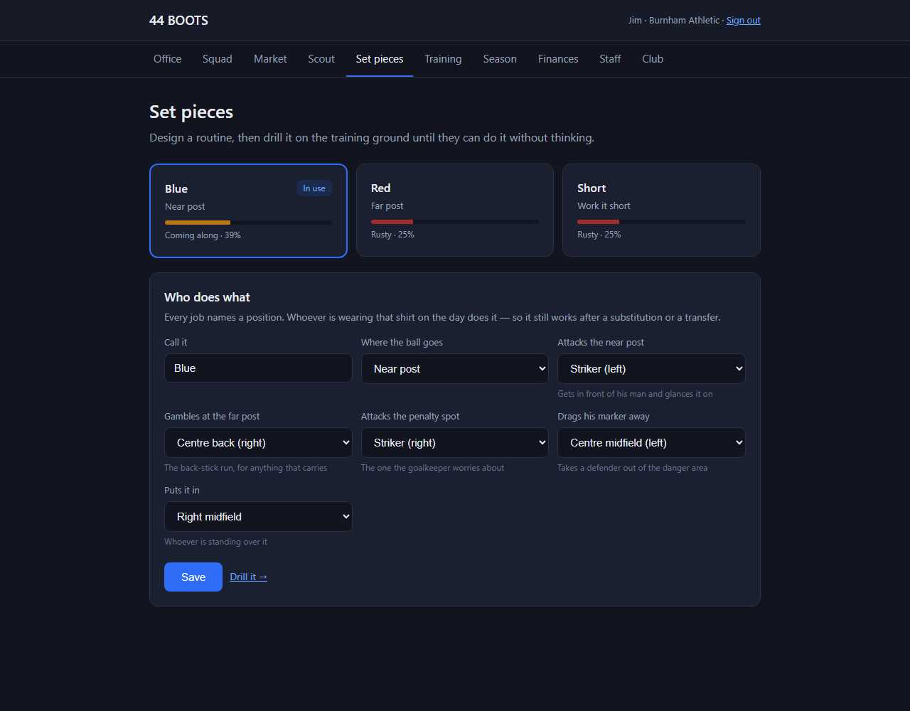 Designing a corner routine in a browser